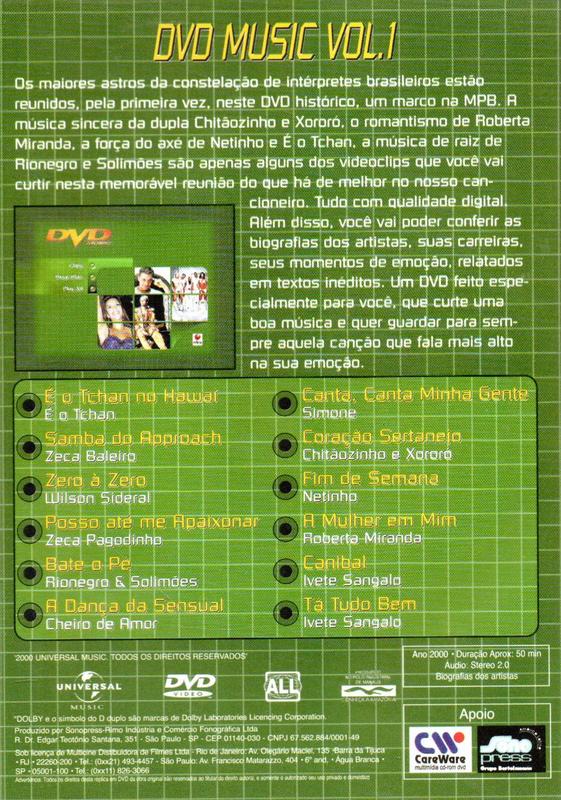 Dvd music vol.1 - Universal - Minissérie e Séries de TV - Magazine